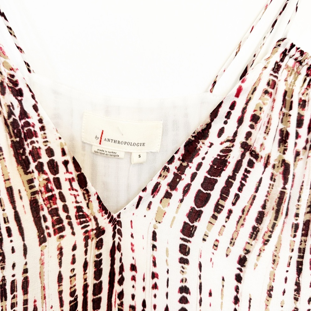 NWT Anthropologie Brown Tie Dye Ruffle Cami Small - Picture 10 of 10